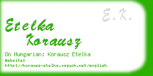 etelka korausz business card